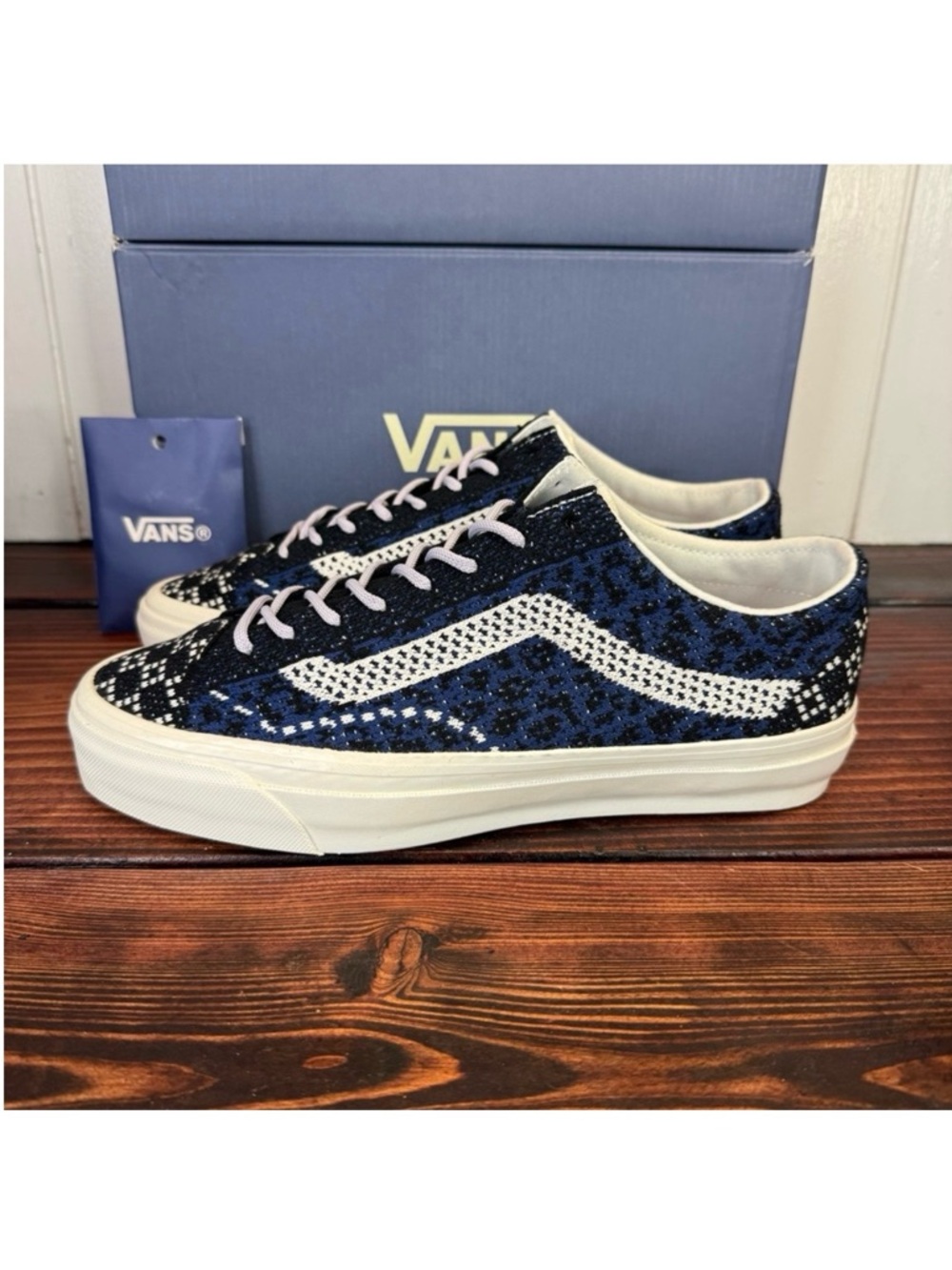NIB Vans LX Old Skool 36 EK Cheetah Navy Knit Sneakers - New in Box!